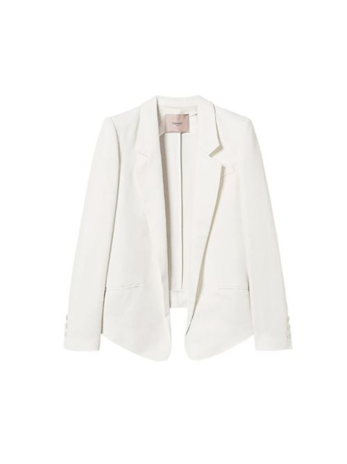 BLAZER WITH ROUNDED BOTTOM TWIN SET | 251TT230000632 SUGAR